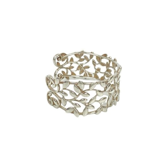 Tiffany & Co Paloma Picasso Olive Leaf Cuff Bangle Silver 925 - Picture 3 of 6
